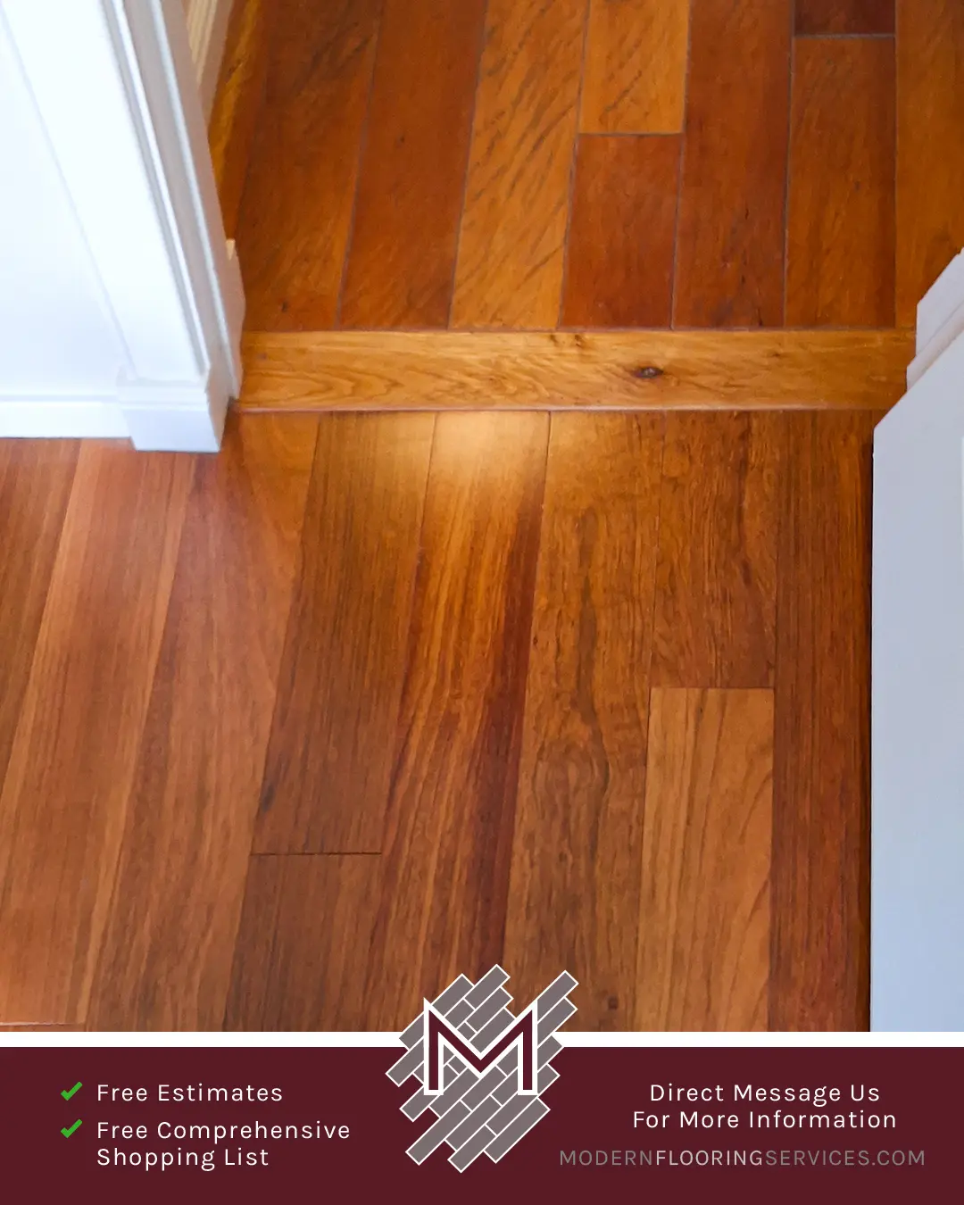 Hardwood Flooring Installation By Modern Flooring Services.