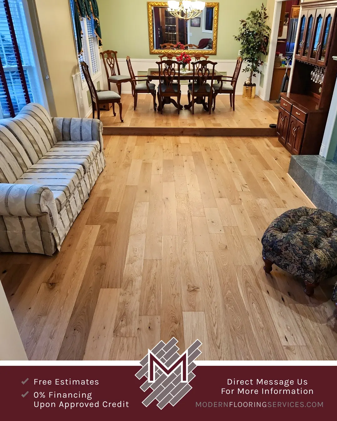 Blue Ridge Oak Distressed Engineered Hardwood Flooring Installation.