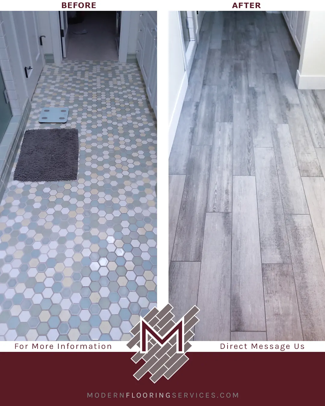 Before and After. Master Bathroom Remodel