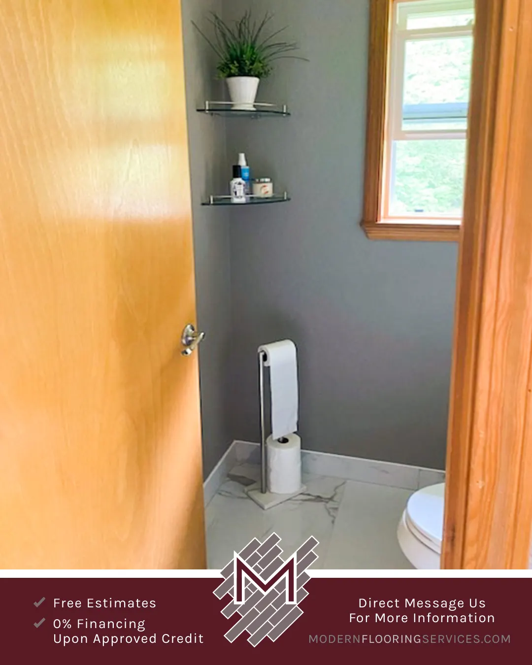 Rossalini Polished Porcelain Tile Flooring Installation By Modern Flooring Services.