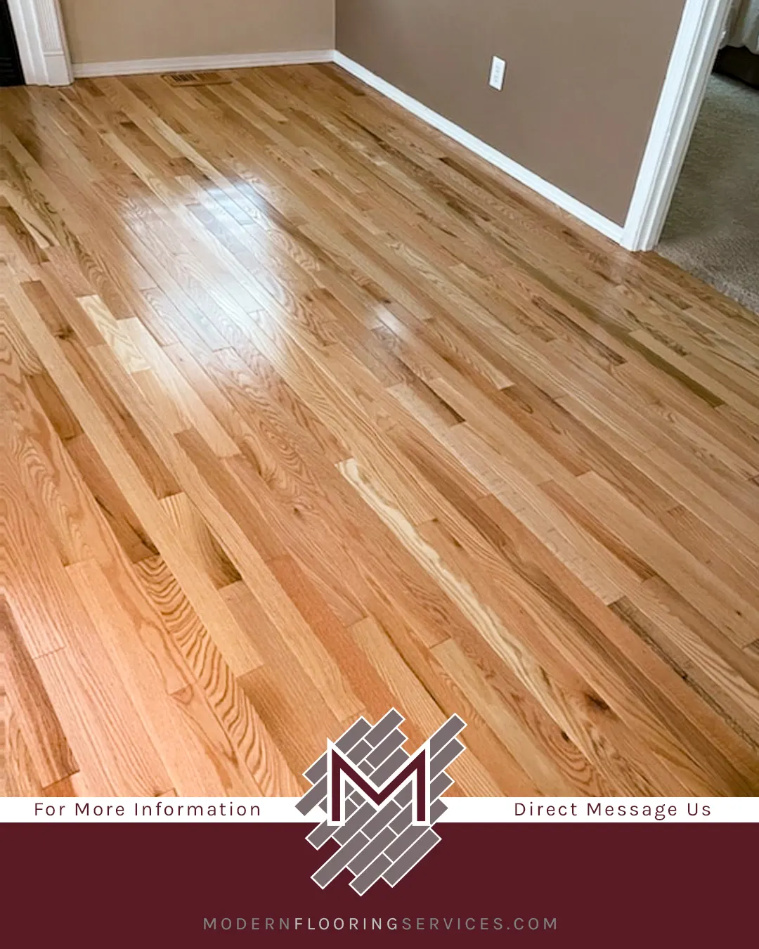 Natural Red Oak Solid Hardwood Flooring Installation.
