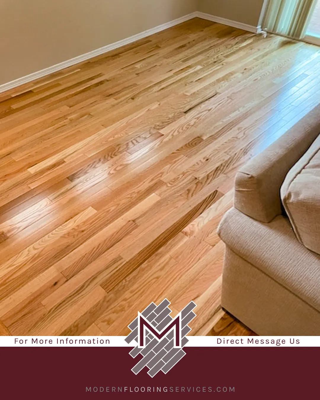 Natural Red Oak Solid Hardwood Flooring Installation.