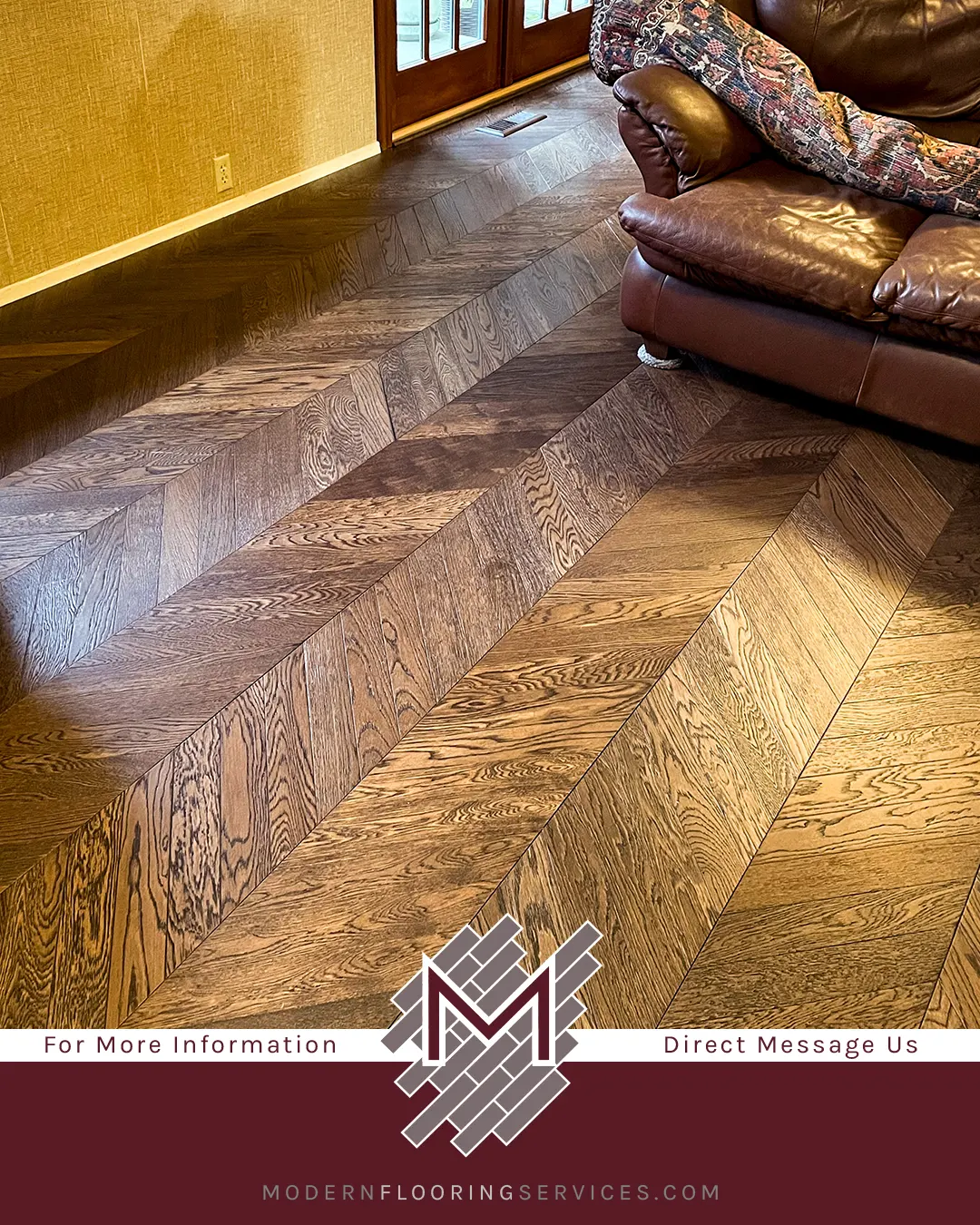 Bellawood Artisan Manhattan Chevron Engineered Hardwood Flooring Installation.