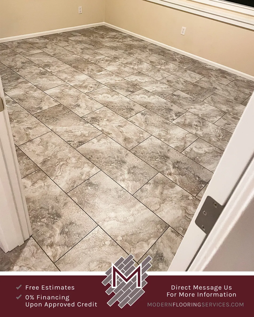 Engineered Vinyl Plank Flooring Installation By Modern Flooring Services.