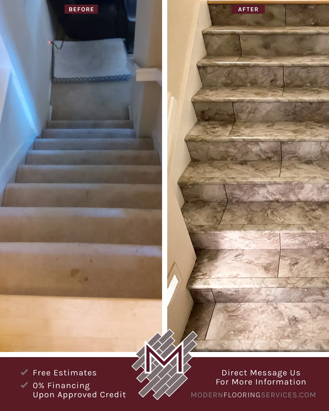 Engineered Vinyl Plank Flooring Installation By Modern Flooring Services.