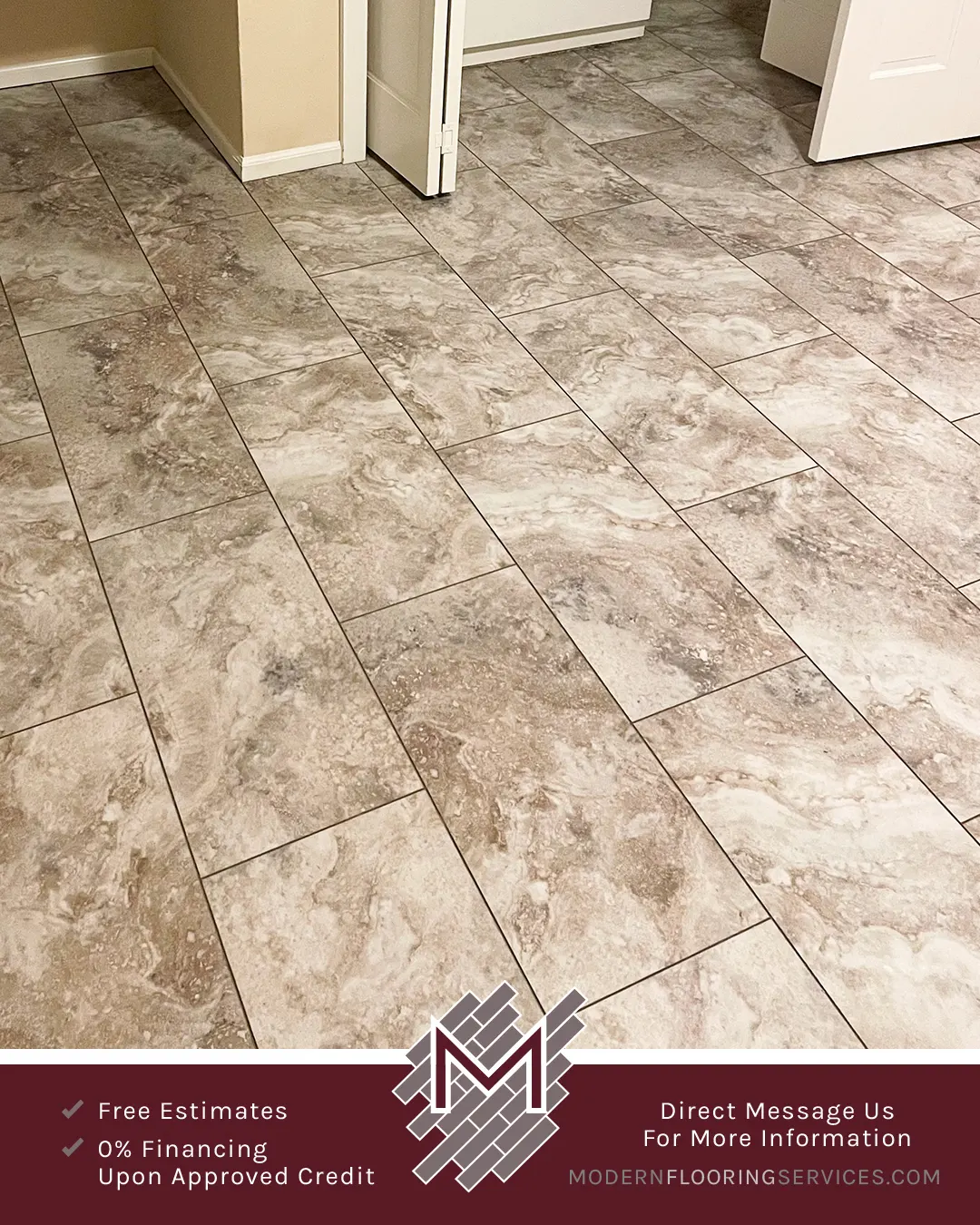 Engineered Vinyl Plank Flooring Installation By Modern Flooring Services.