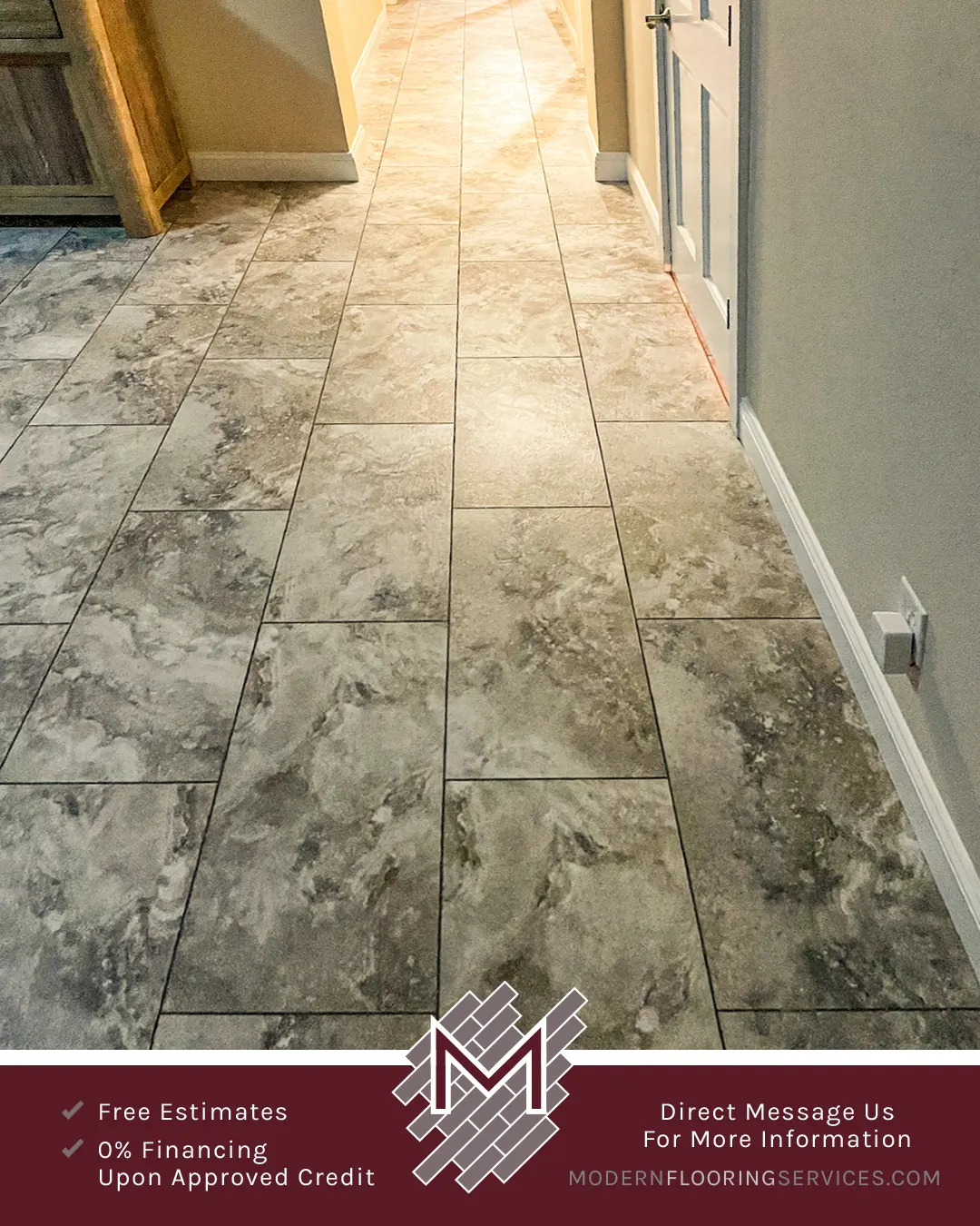 Engineered Vinyl Plank Flooring Installation By Modern Flooring Services.