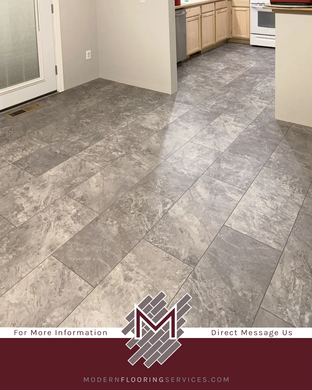 Stone Look Vinyl Tile Flooring Installation