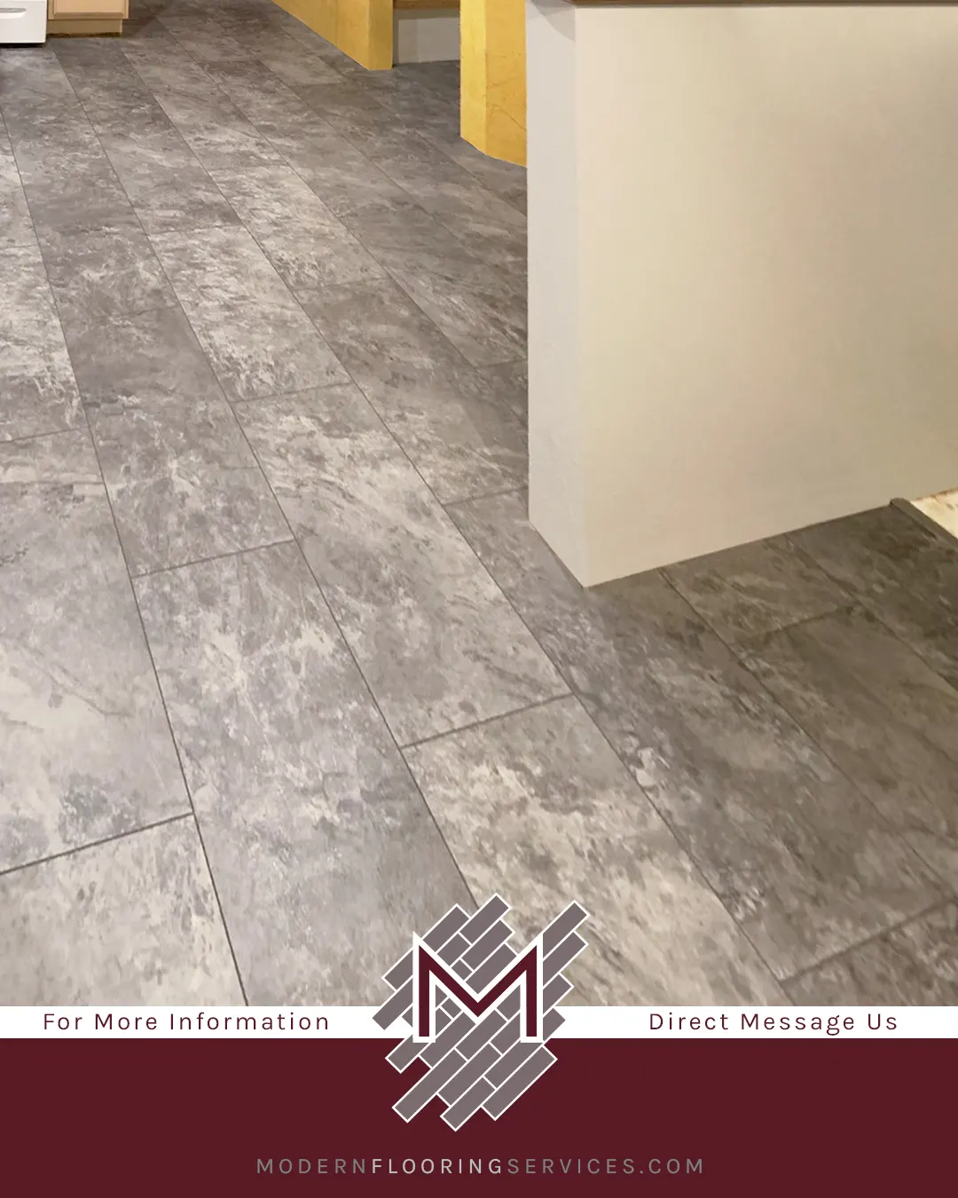 Stone Look Vinyl Tile Flooring Installation