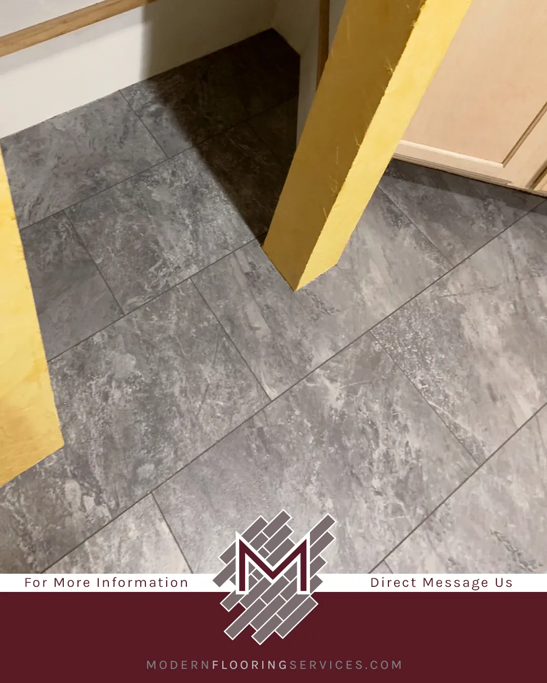 Stone Look Vinyl Tile Flooring Installation