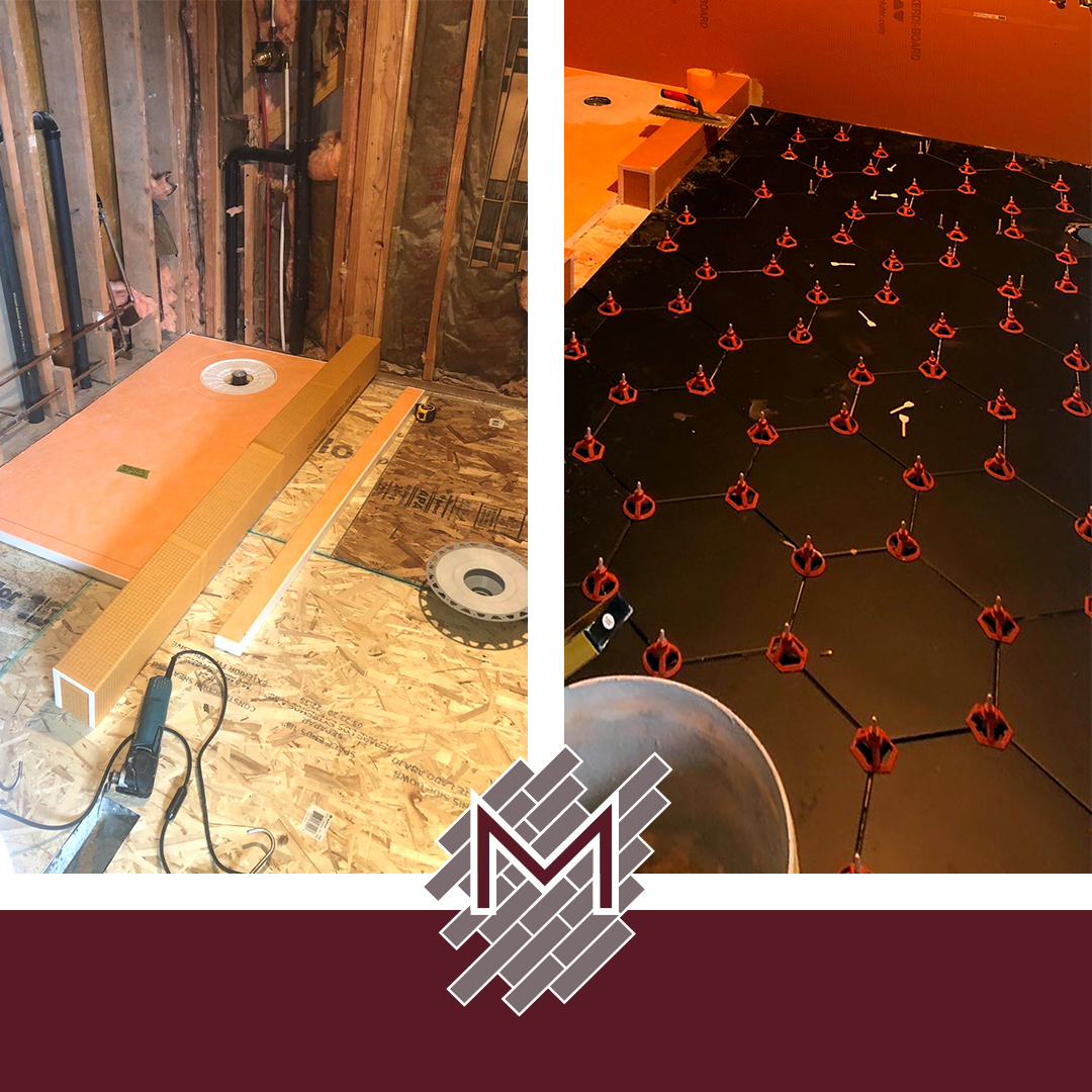 tile shower bathroom