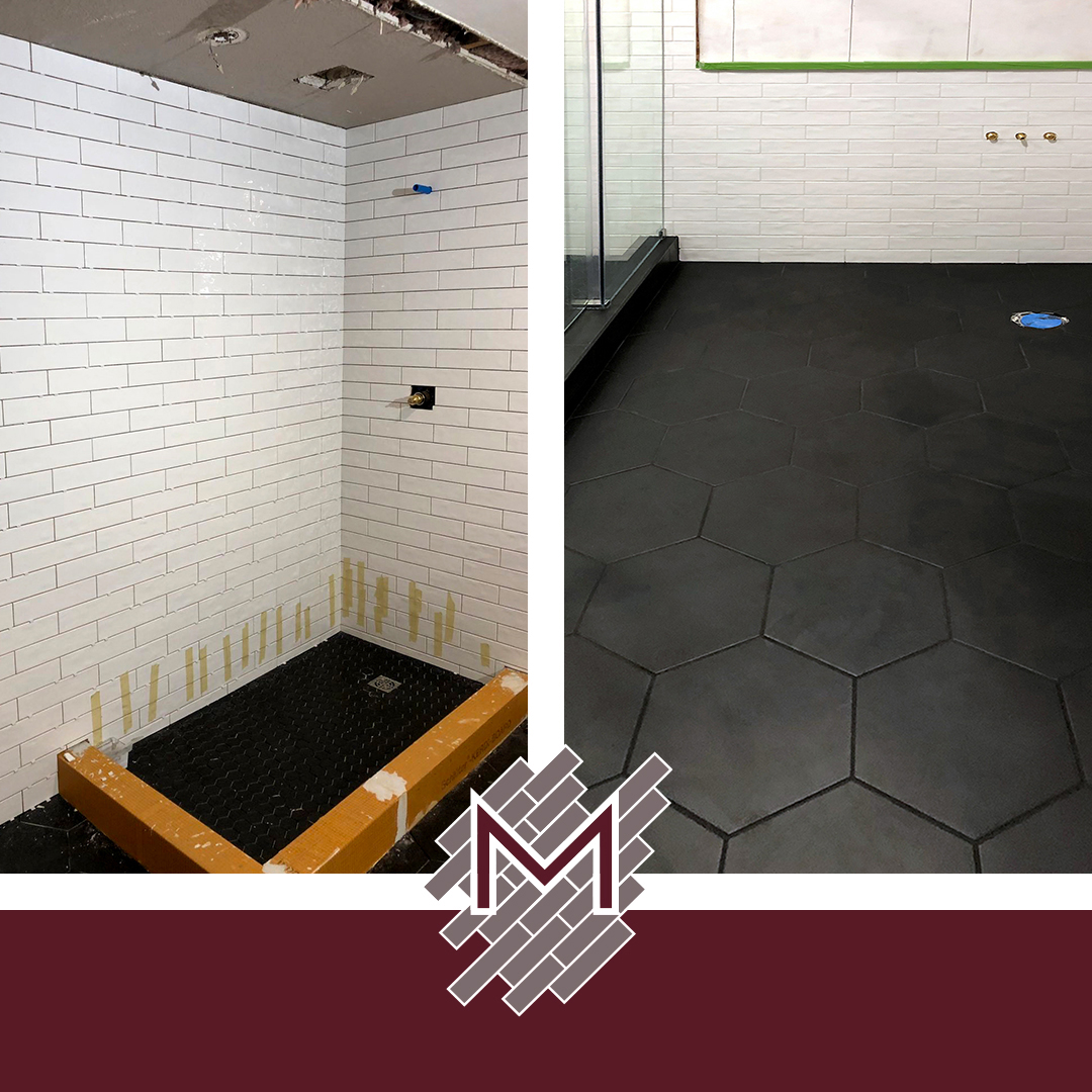 tile shower bathroom