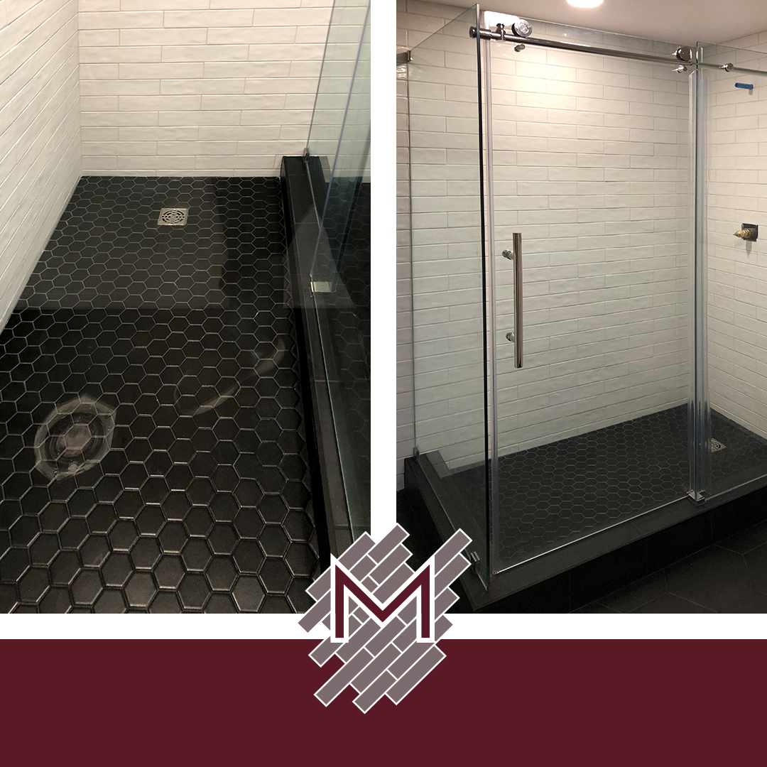 tile shower bathroom