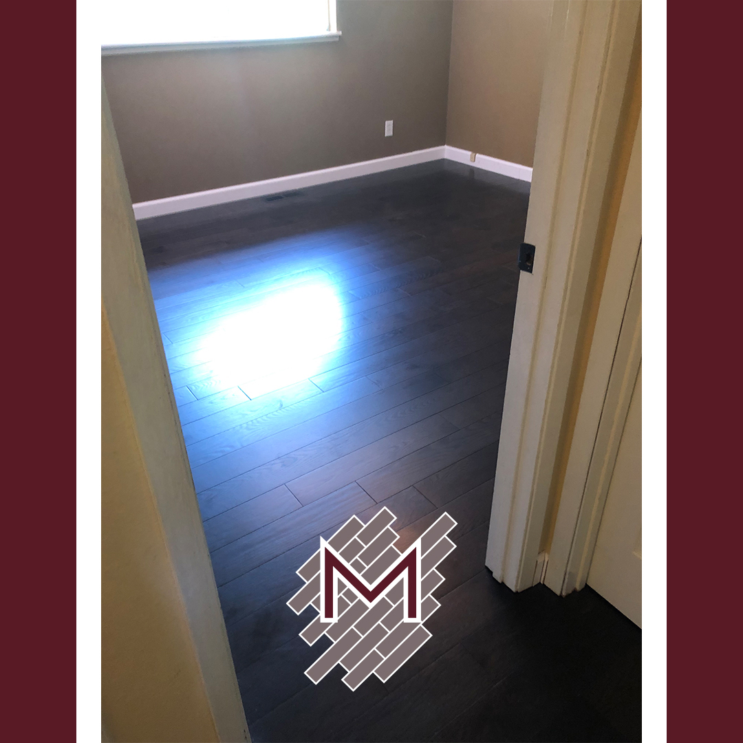 Solid hardwood flooring and stairs