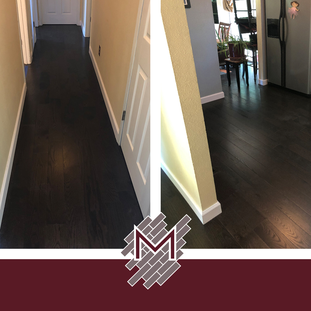 Solid hardwood flooring and stairs