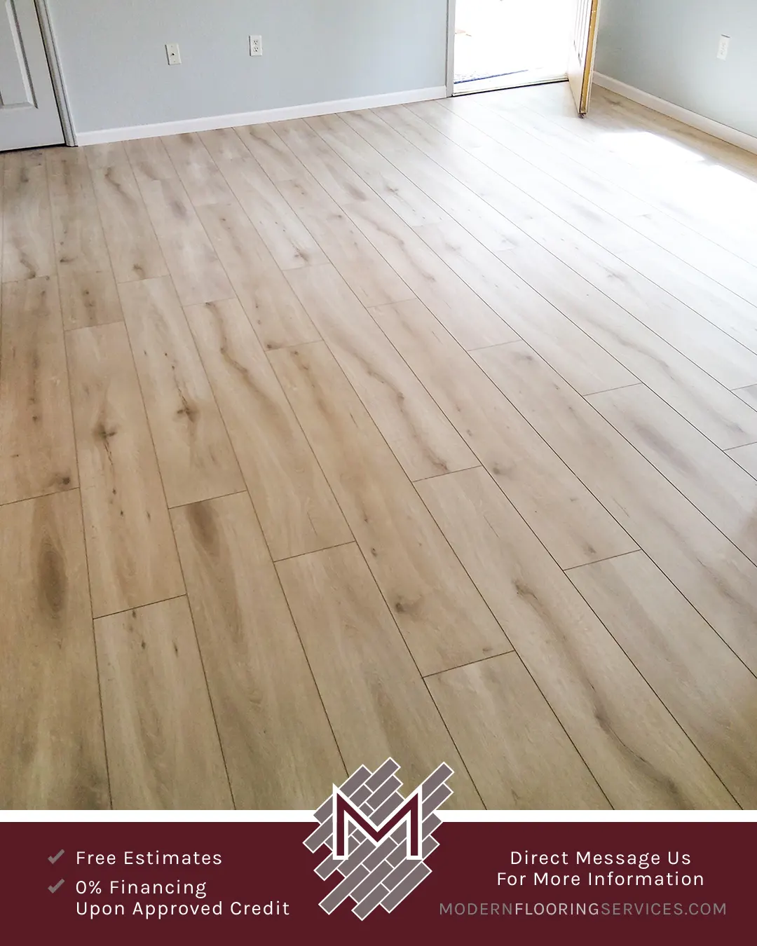 Vinyl Plank Click Flooring Installation By Modern Flooring Services.