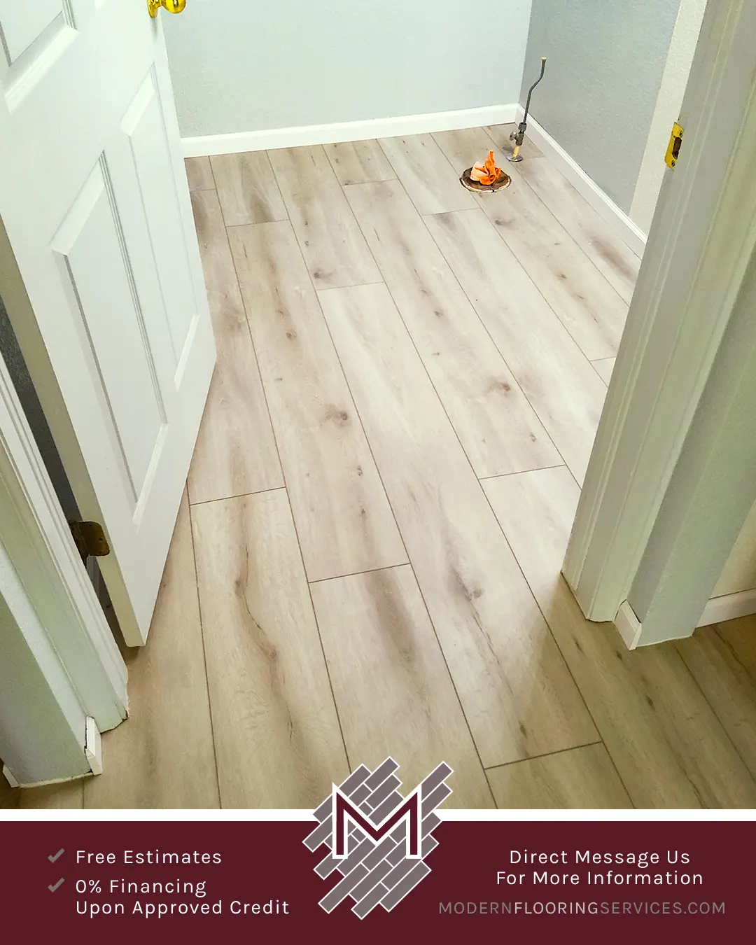 Vinyl Plank Click Flooring Installation By Modern Flooring Services.