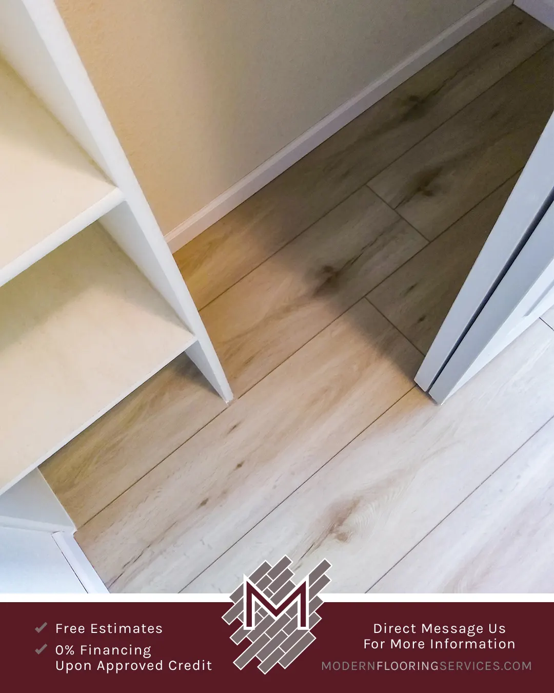 Vinyl Plank Click Flooring Installation By Modern Flooring Services.