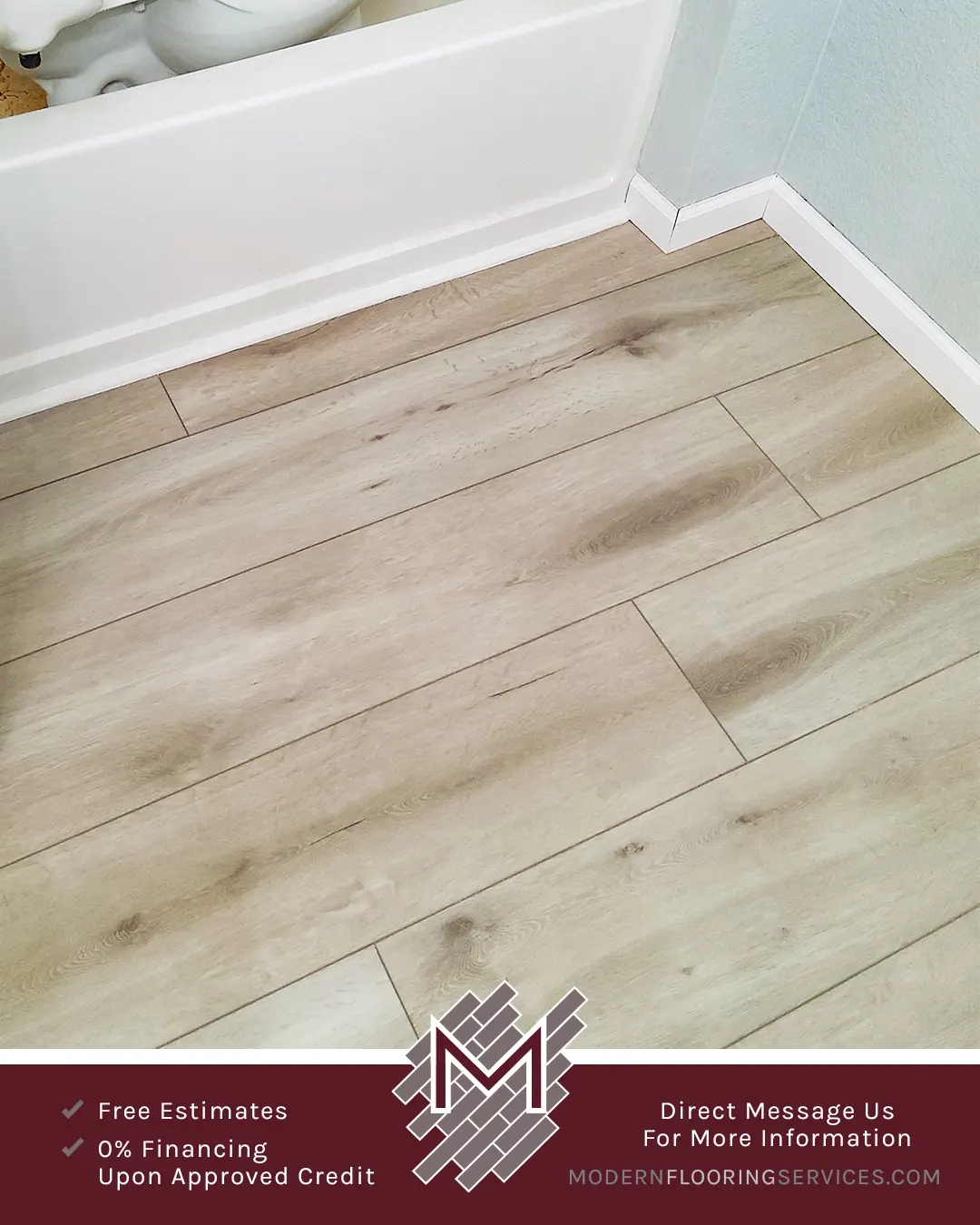 Vinyl Plank Click Flooring Installation By Modern Flooring Services.