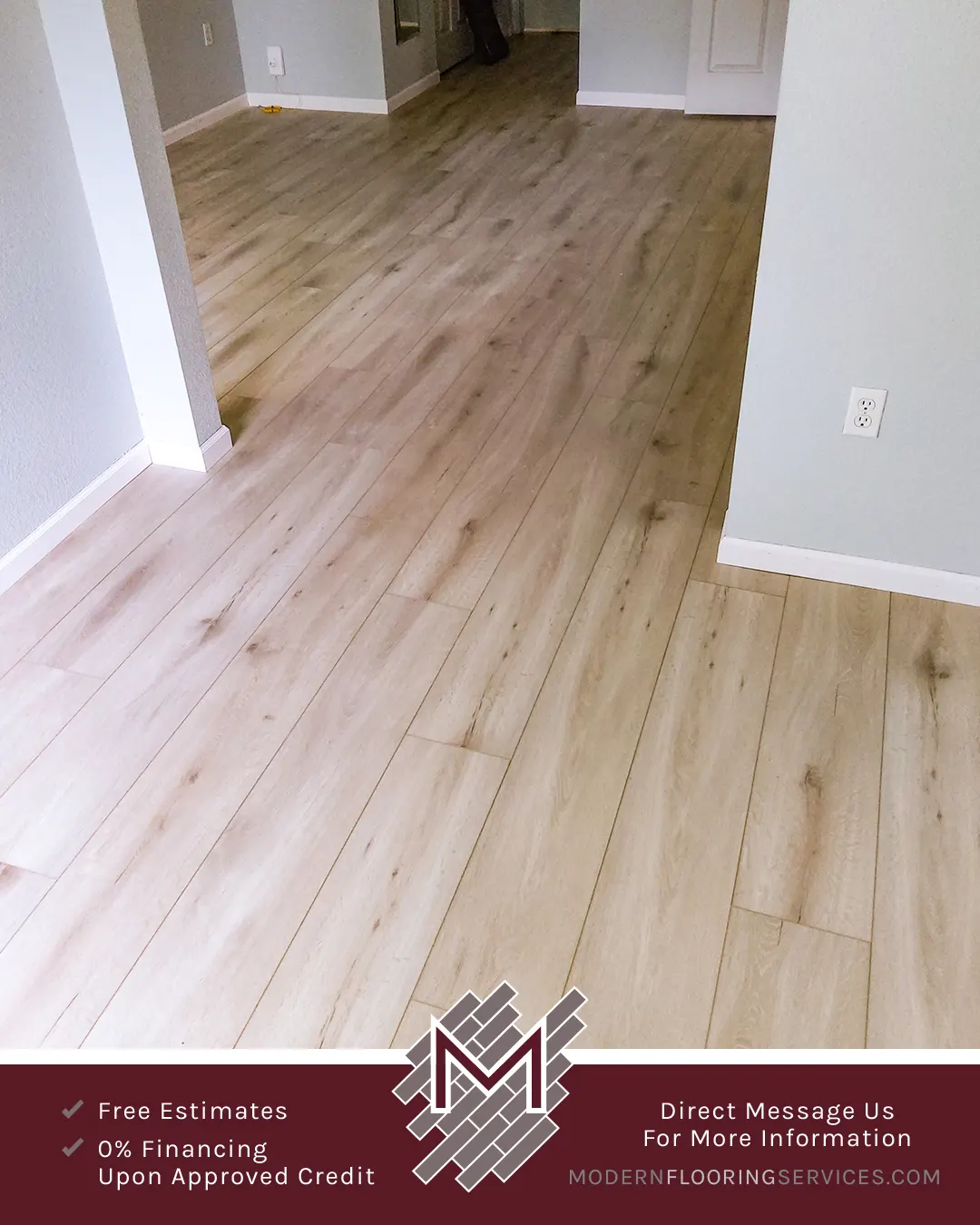 Vinyl Plank Click Flooring Installation By Modern Flooring Services.