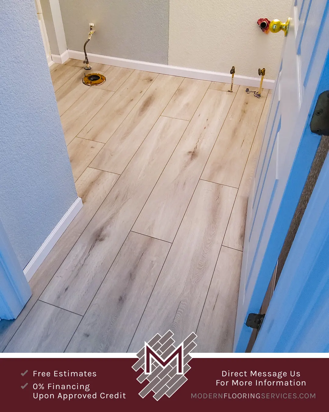 Vinyl Plank Click Flooring Installation By Modern Flooring Services.
