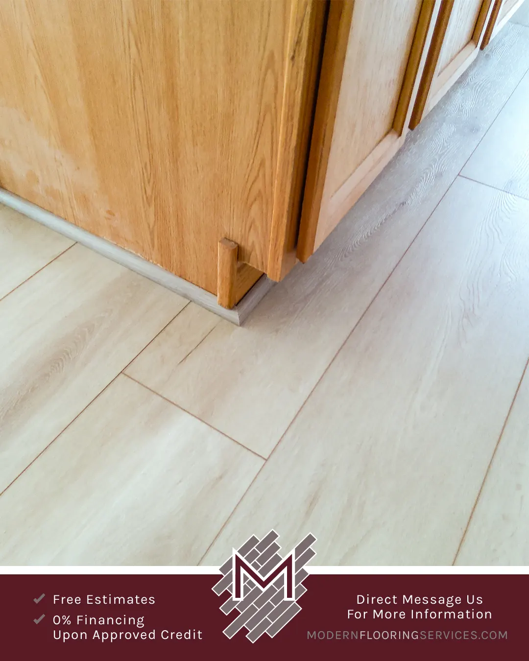 Vinyl Plank Click Flooring Installation By Modern Flooring Services.