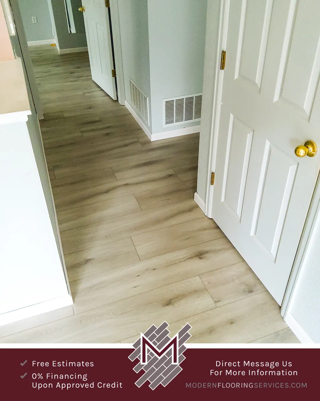 Vinyl Plank Click Flooring Installation By Modern Flooring Services.