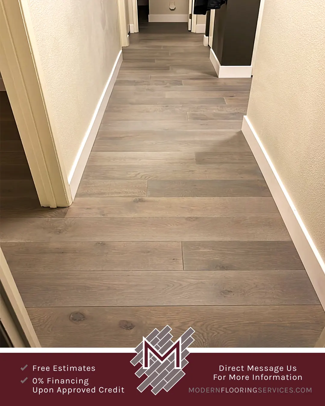 White Oak Engineered Hardwood Flooring Installation By Modern Flooring Services.