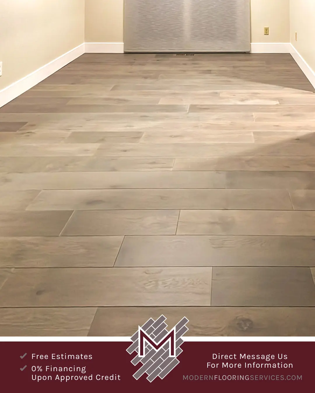 White Oak Engineered Hardwood Flooring Installation By Modern Flooring Services.