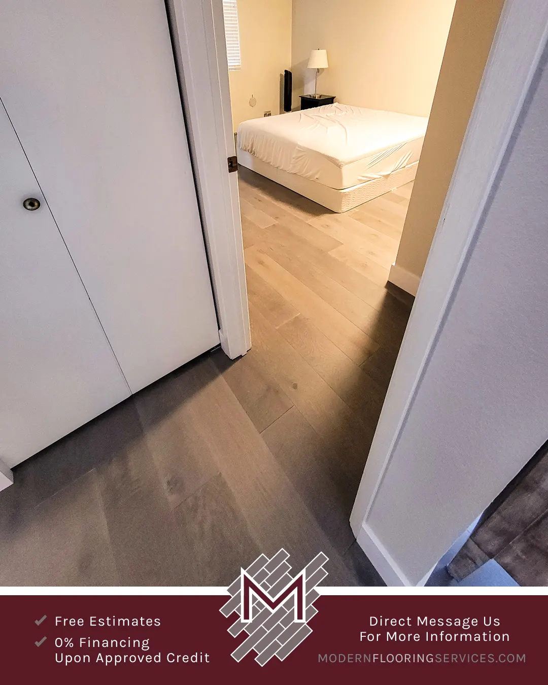 White Oak Engineered Hardwood Flooring Installation By Modern Flooring Services.