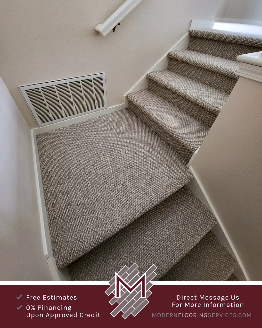 Carpet Flooring Installation By Modern Flooring Services.