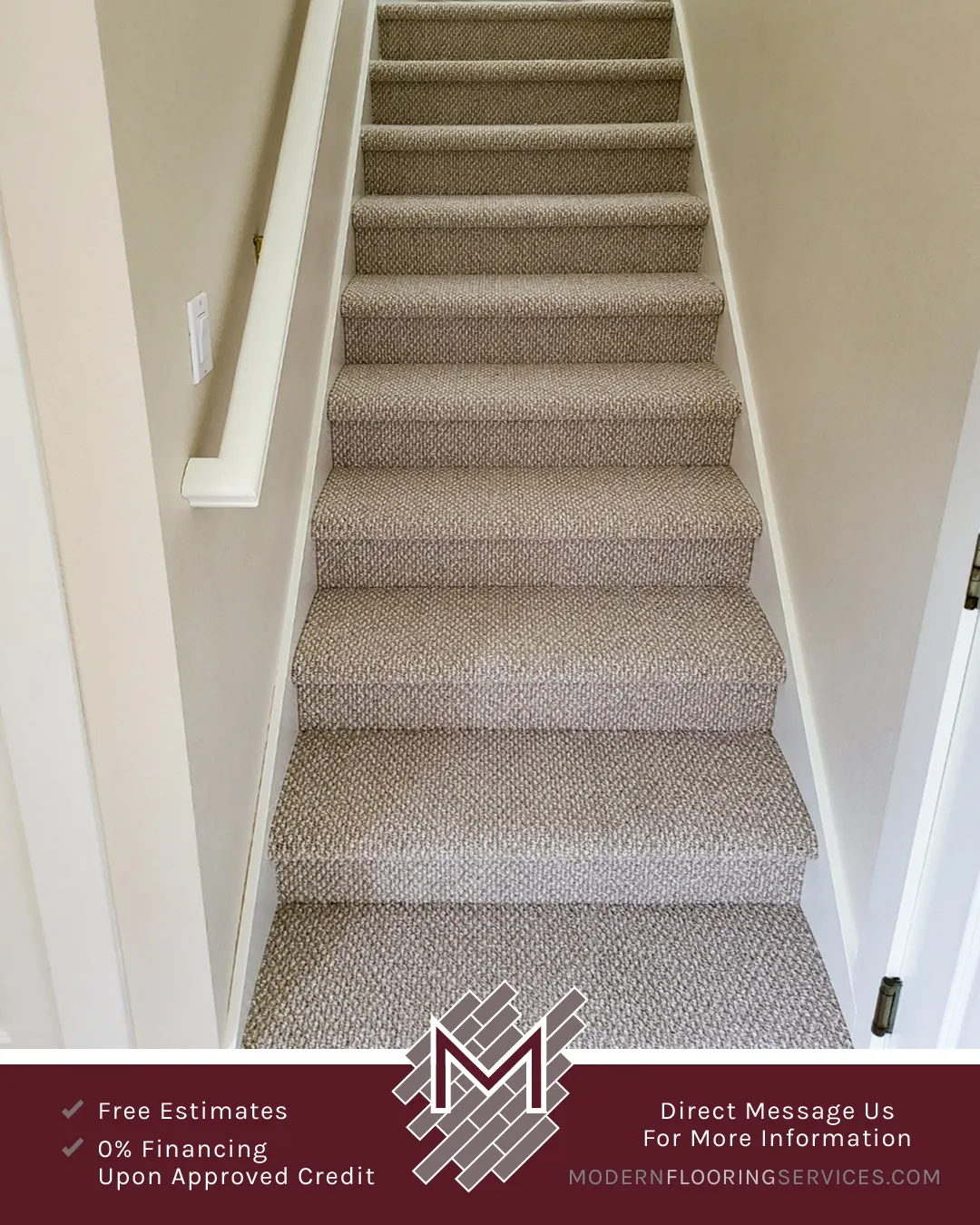 Carpet Flooring Installation By Modern Flooring Services.