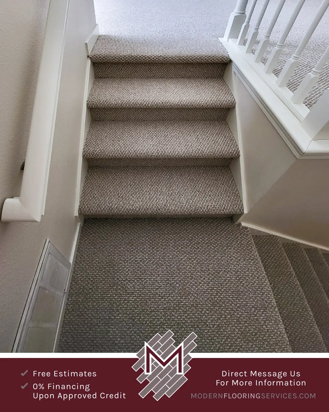 Carpet Flooring Installation By Modern Flooring Services.