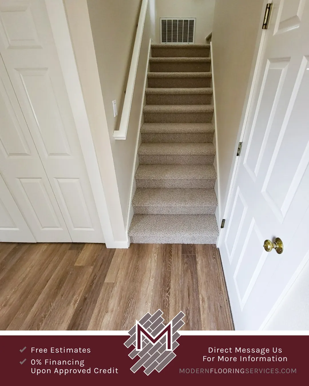 Carpet Flooring Installation By Modern Flooring Services.