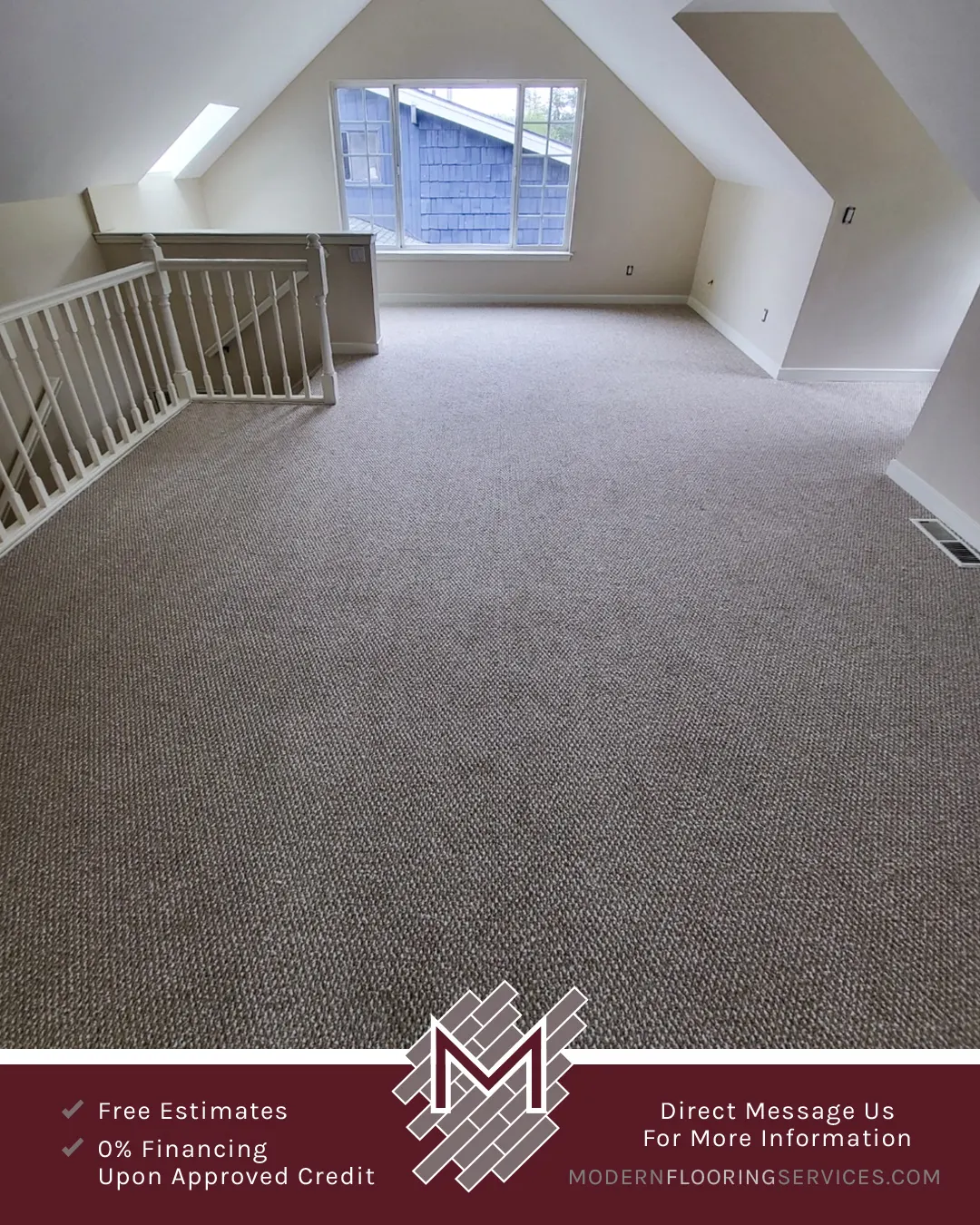 Carpet Flooring Installation By Modern Flooring Services.