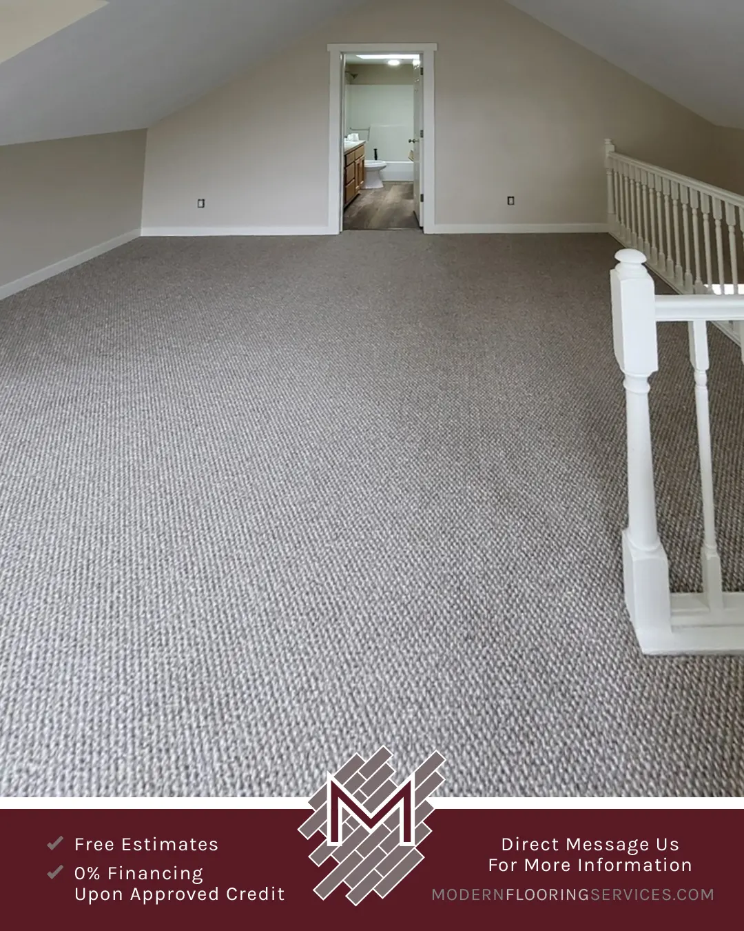 Carpet Flooring Installation By Modern Flooring Services.