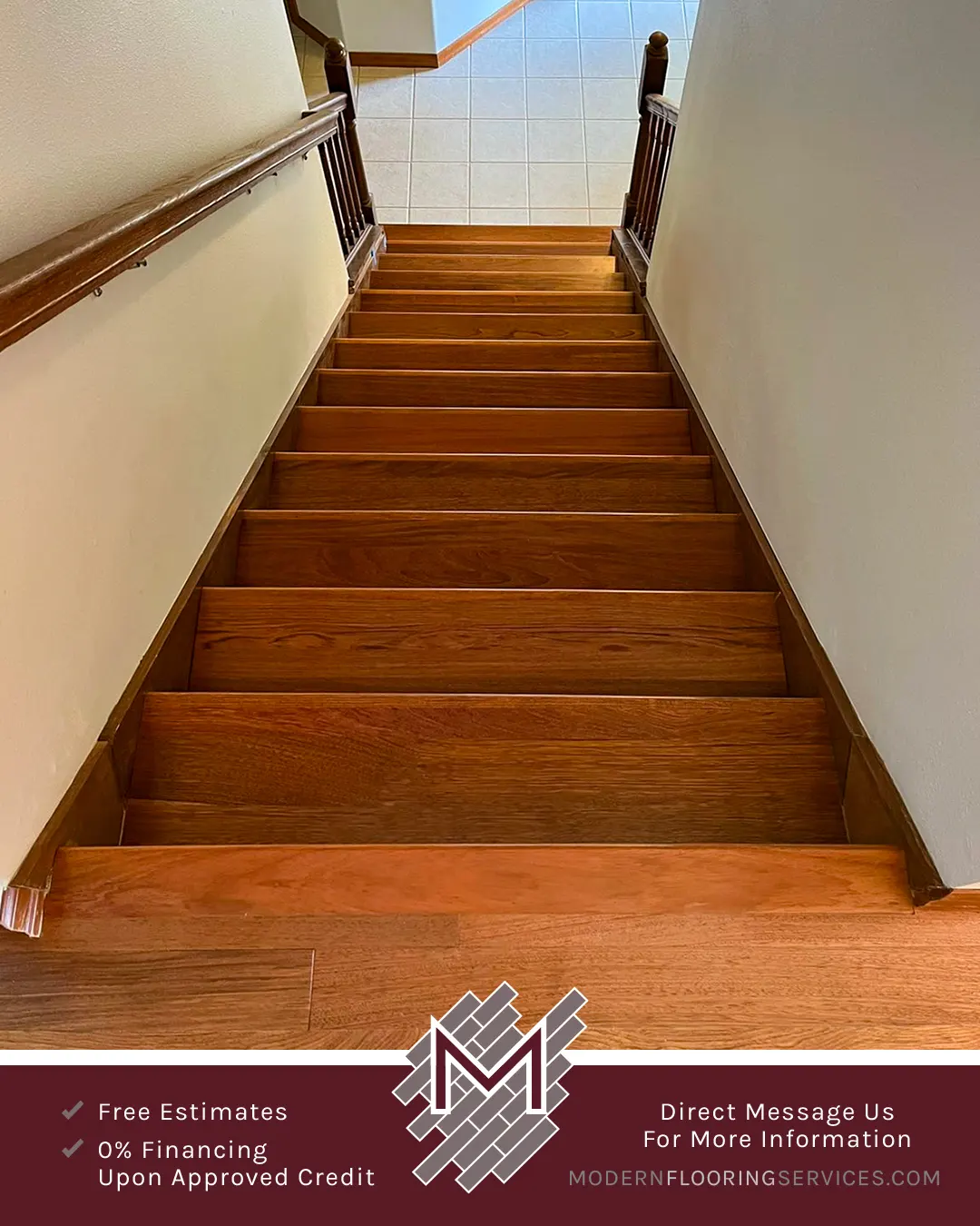 Luxurious Brazilian Cherry Solid Hardwood Flooring Installation By Modern Flooring Services.