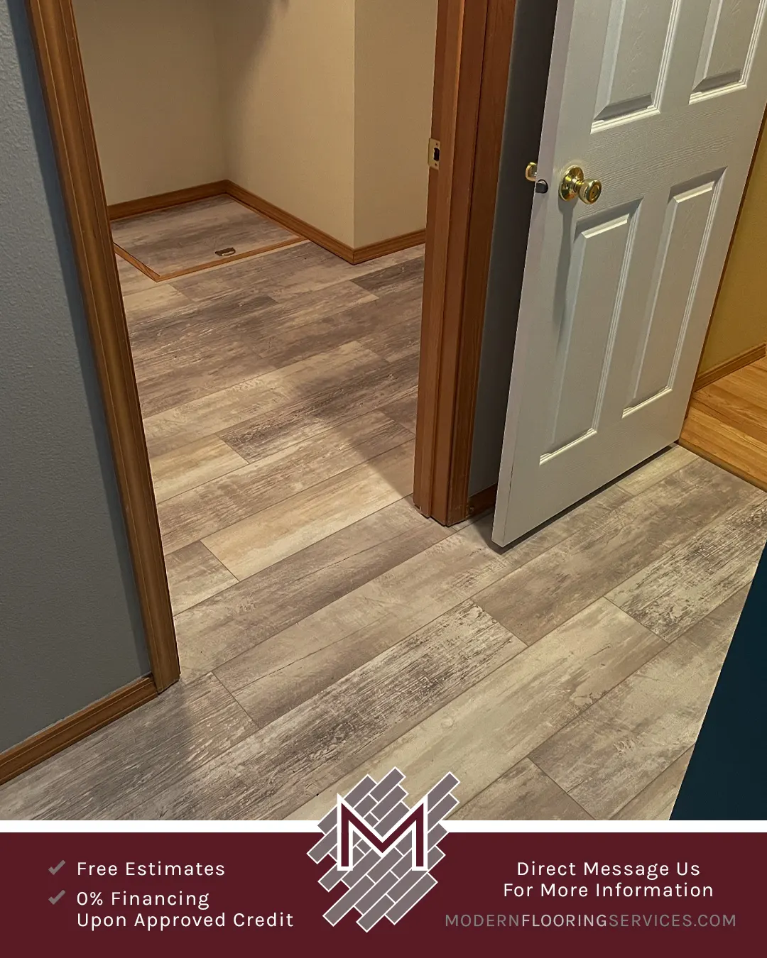 French Alps Spruce Waterproof Rigid Vinyl Plank Flooring Installation.