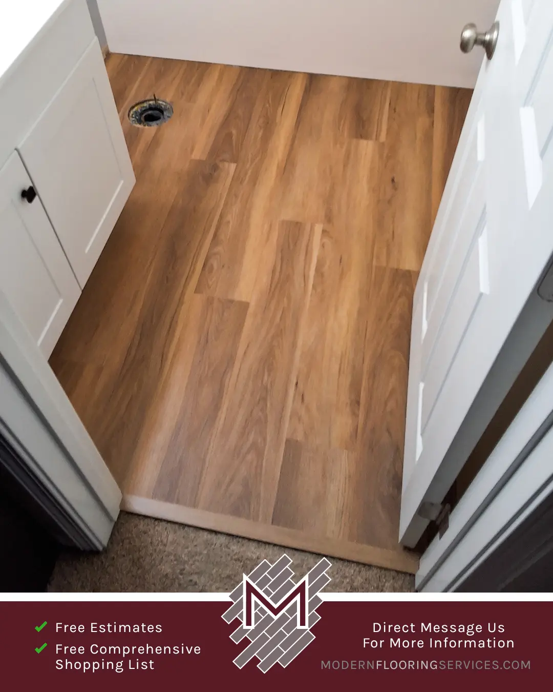 Vinyl Flooring Installation By Modern Flooring Services.