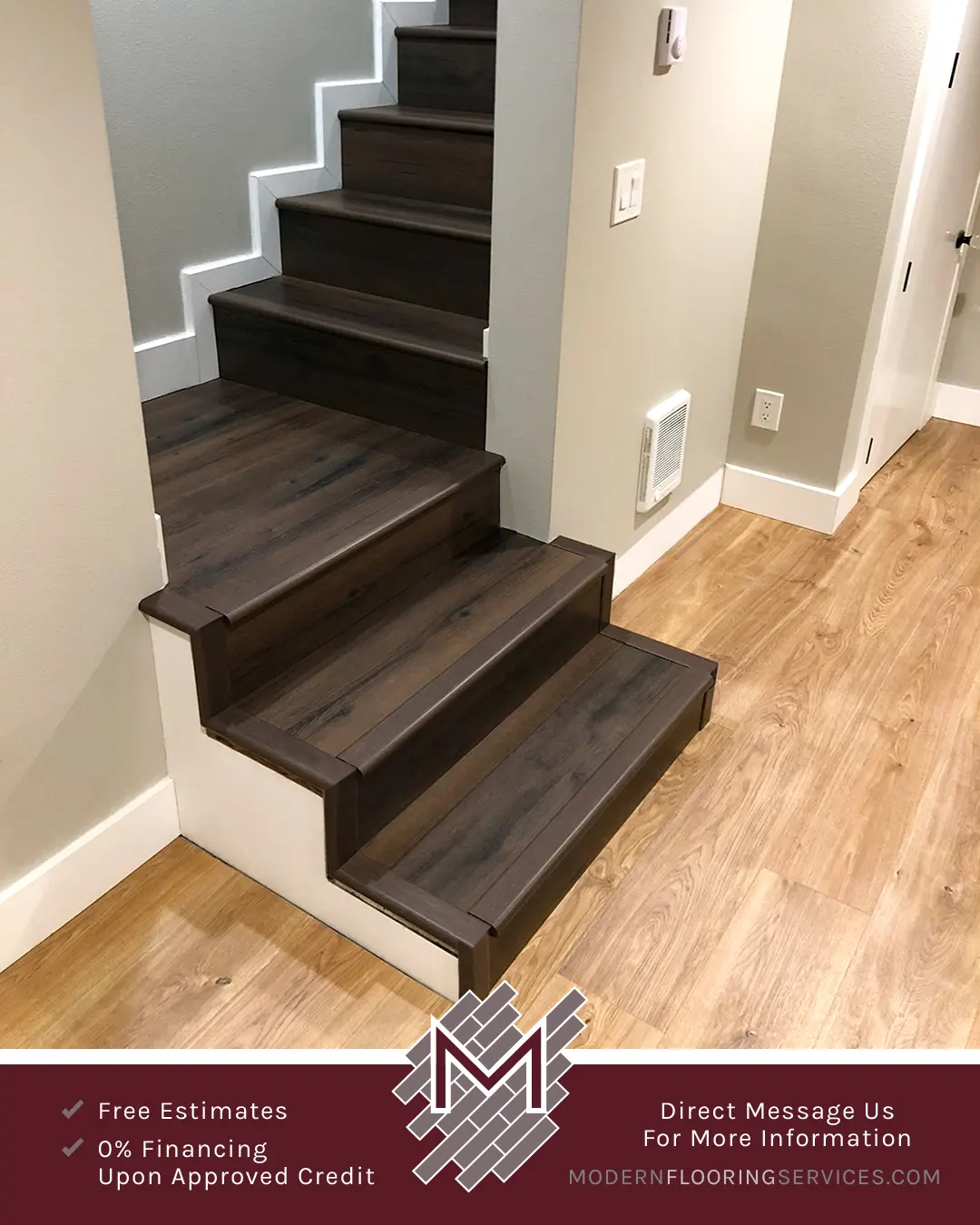 Duravana Tacoma Oak Waterproof Hybrid Resilient Flooring and Bay Bridge Oak Waterproof Hybrid Resilient Flooring Installations.