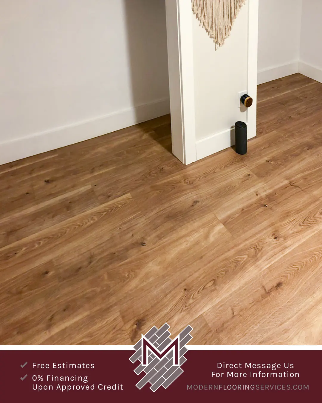 Duravana Tacoma Oak Waterproof Hybrid Resilient Flooring and Bay Bridge Oak Waterproof Hybrid Resilient Flooring Installations.