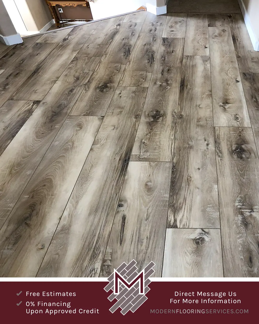 Vinyl Plank Click Flooring Installation.