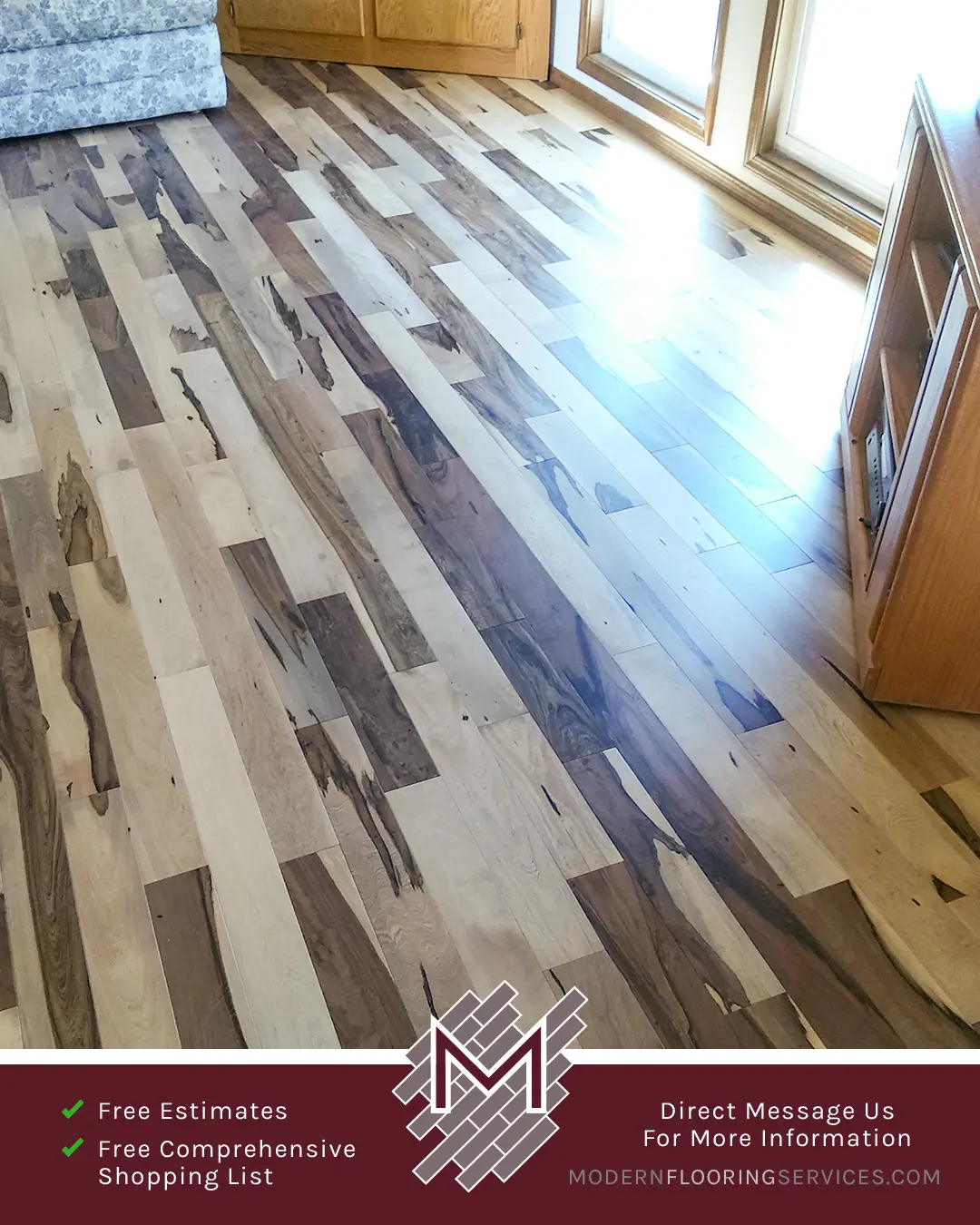 Brazilian Pecan Solid Hardwood Flooring Installation By Modern Flooring Services.