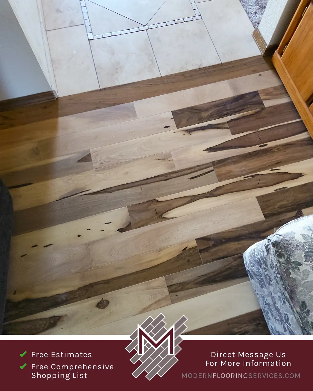 Brazilian Pecan Solid Hardwood Flooring Installation By Modern Flooring Services.