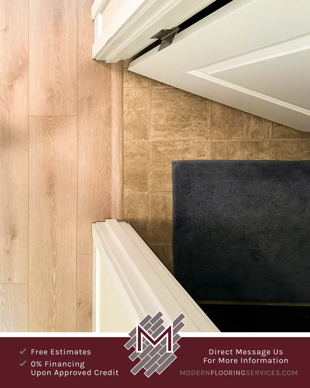 Lake Lager Oak Waterproof Hybrid Resilient Professional Flooring Installation By Modern Flooring Services.