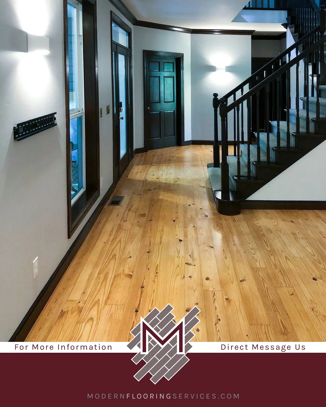 Sanding/Refinishing and Adding New Pine Hardwood Flooring To Match Existing Flooring.