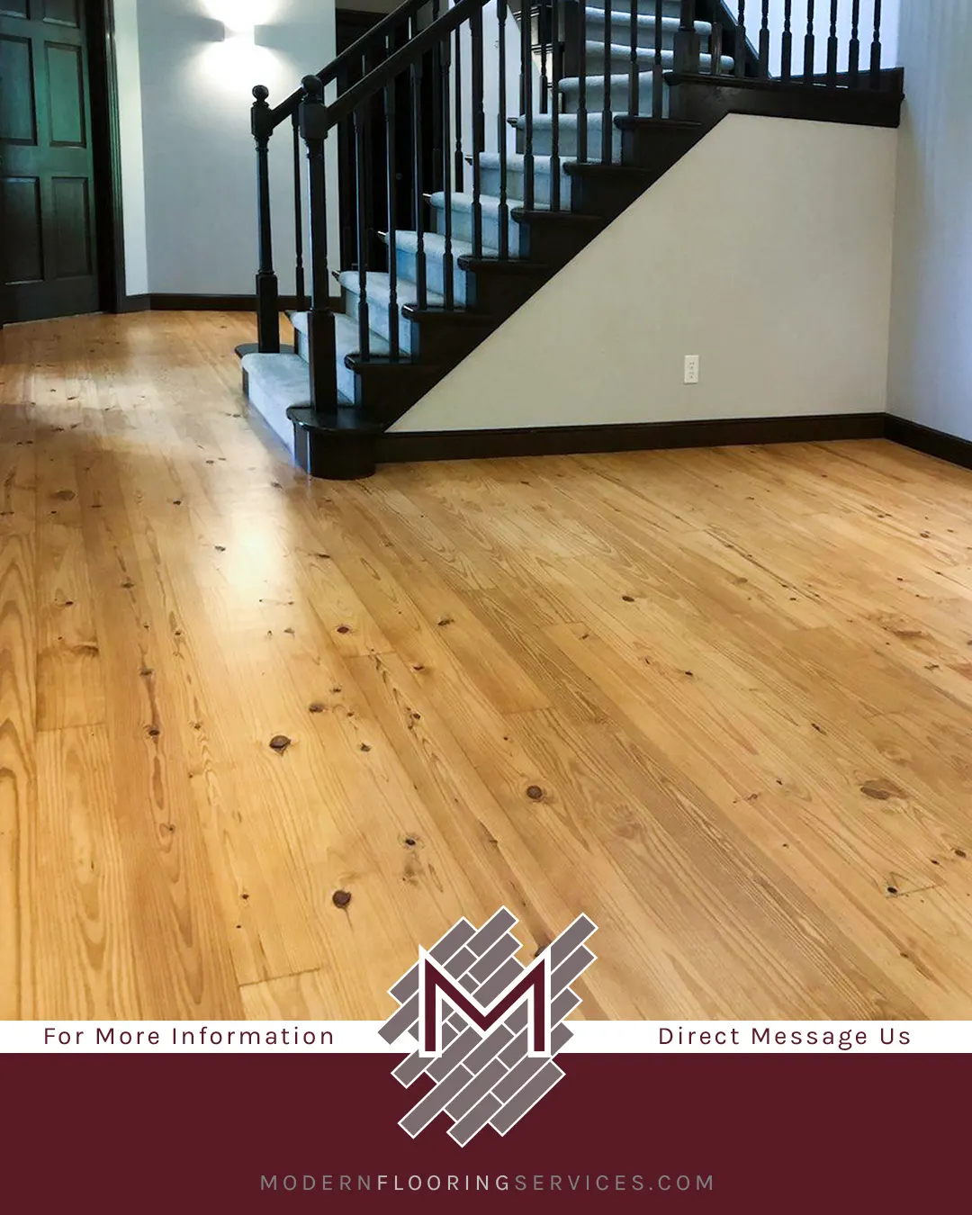Sanding/Refinishing and Adding New Pine Hardwood Flooring To Match Existing Flooring.