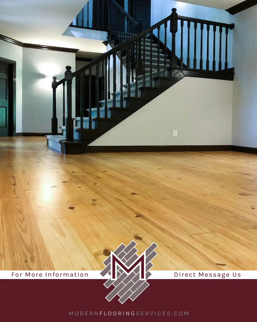 Sanding/Refinishing and Adding New Pine Hardwood Flooring To Match Existing Flooring.