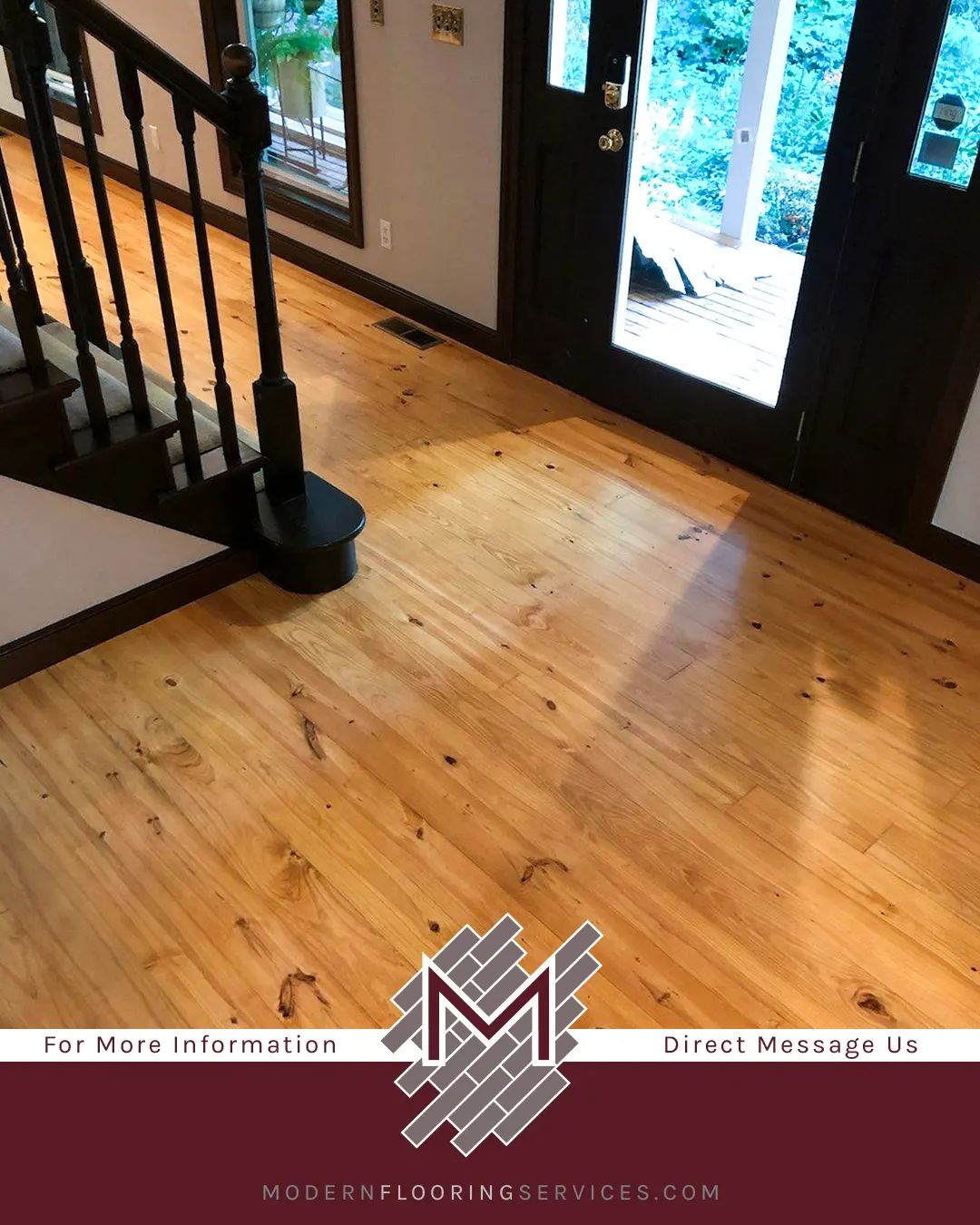 Sanding/Refinishing and Adding New Pine Hardwood Flooring To Match Existing Flooring.