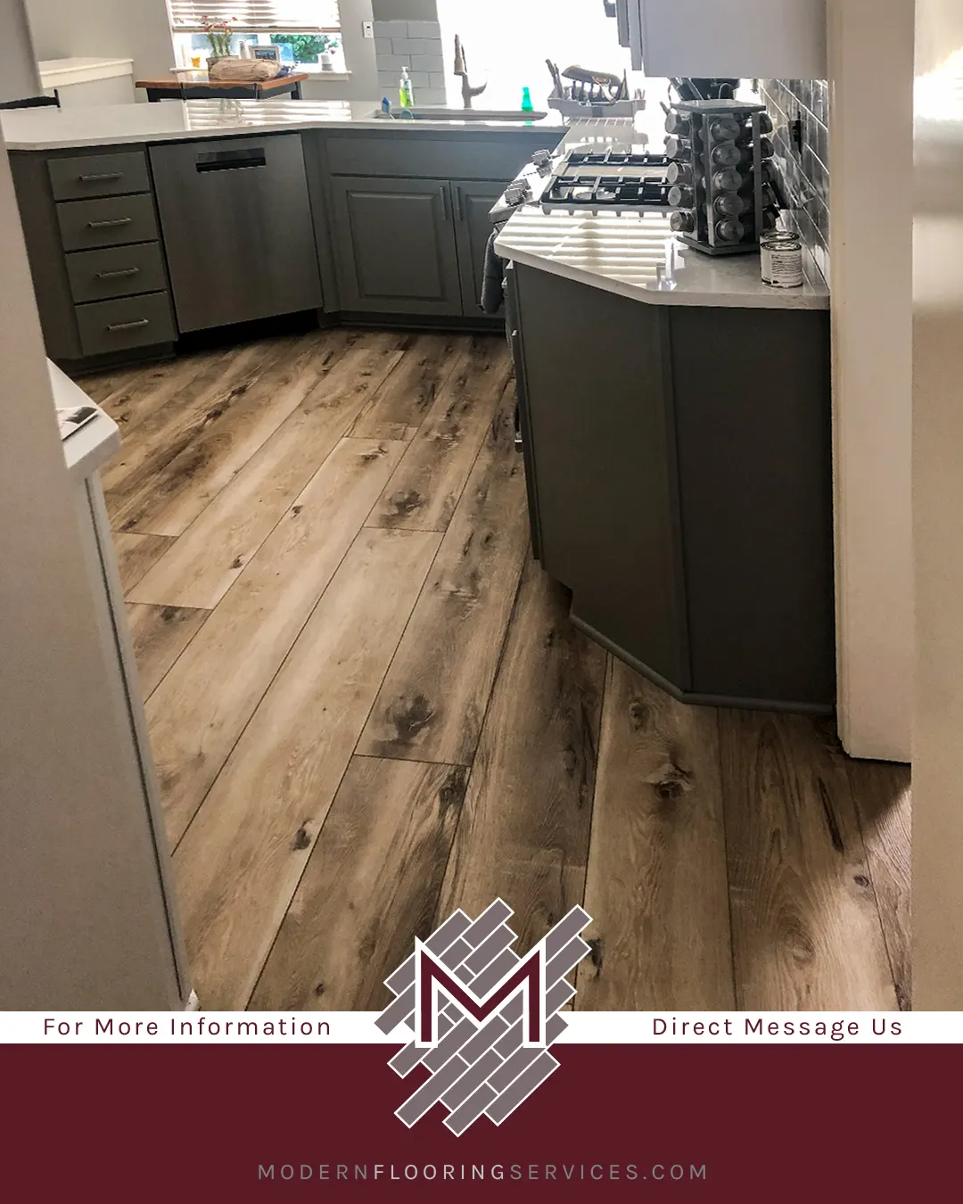 NuCore Deerfield Hickory Rigid Core Luxury Vinyl Plank Flooring Installation